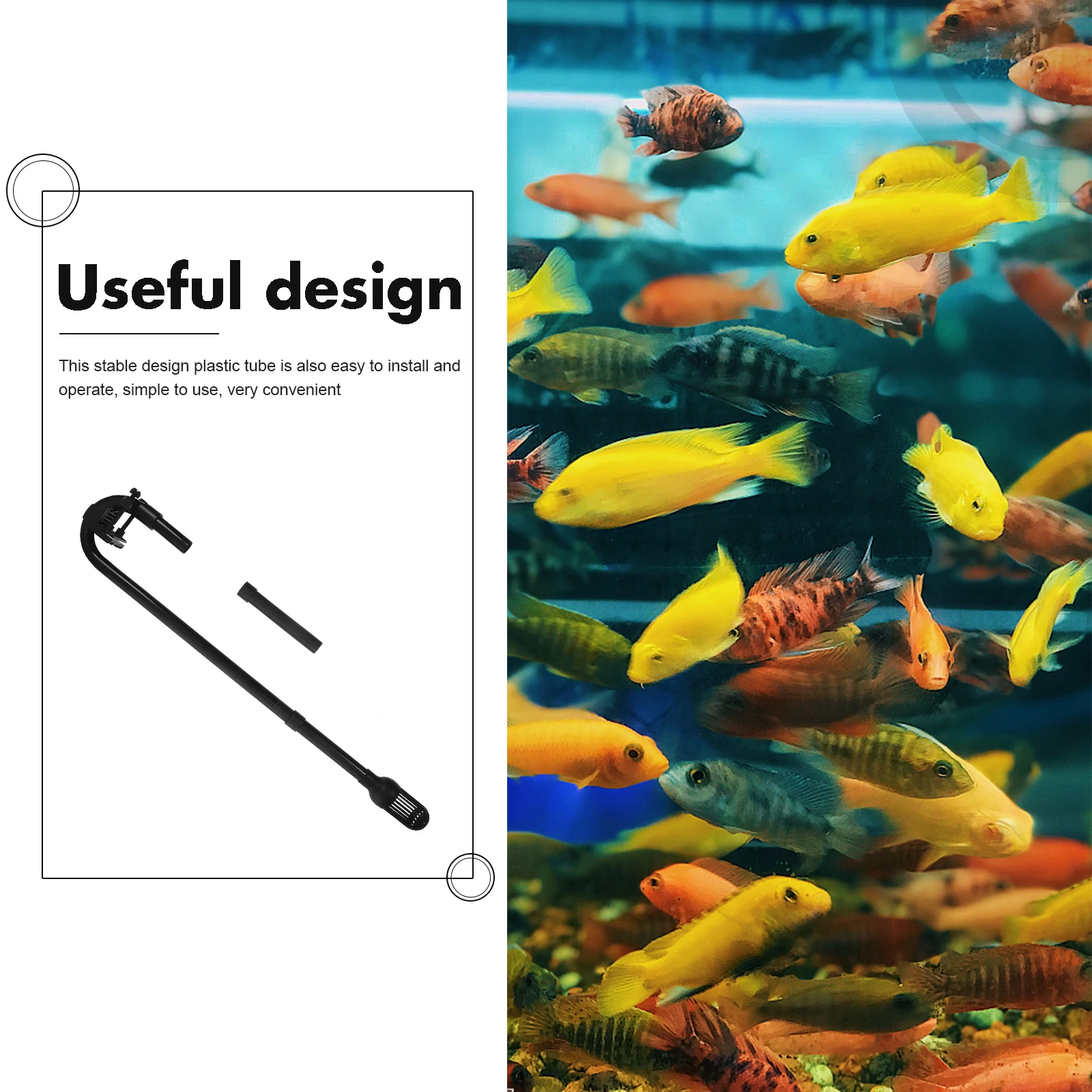 

External Aquarium Filter Water Tube Durable ABS Material Easy Install Space Saving Fish Tank Filter Supplies Tube for Fish Tank