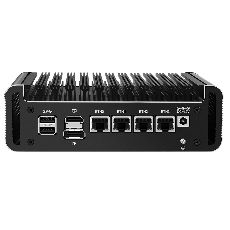Topton Solid Firewall Intel i3 N355 N305 8 Core 4xi226-V 2.5G Mini PC N150 N100 DDR5 2xNVMe Fanless Soft Router Proxmox Server