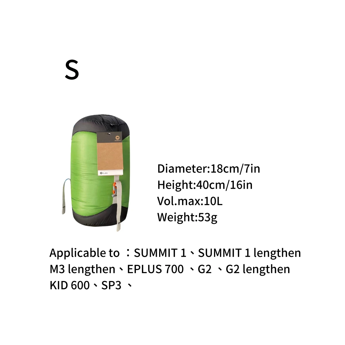 AEGISMAX Outdoor Camping Wasserdichter Kompressionssack Schlafsack Zubehör Ultraleichter Sack Nylon Aufbewahrungstasche 10