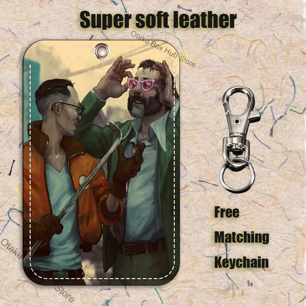 Game D-Disco E-Elysiums Holder Keychain For Bank Business Work Card Holder Student Card Protective Case Bus Card