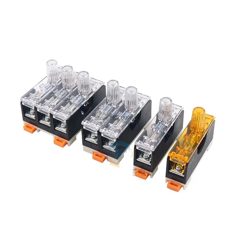 10PCS 6X30mm Glass Fuse Holder FS-101 FS-102 FS-103 Din Rail Mount Single Pole 6*30 Fuse Casing AC220V