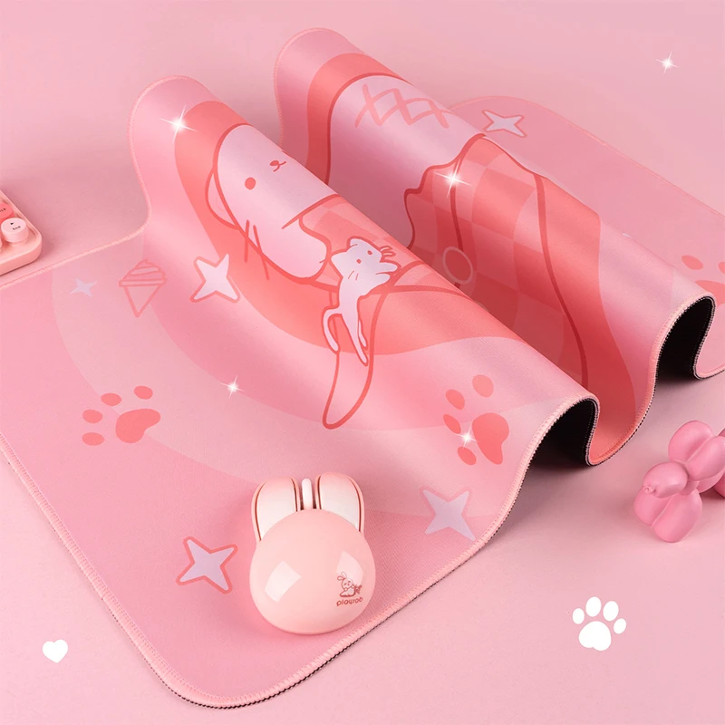 Pink Cat Big Mouse Pad tastiera del Computer tappetino da scrivania Extra Large Gamer Mousepad Kawaii Gaming Mouse Pad Laptop Desk Mat accessori