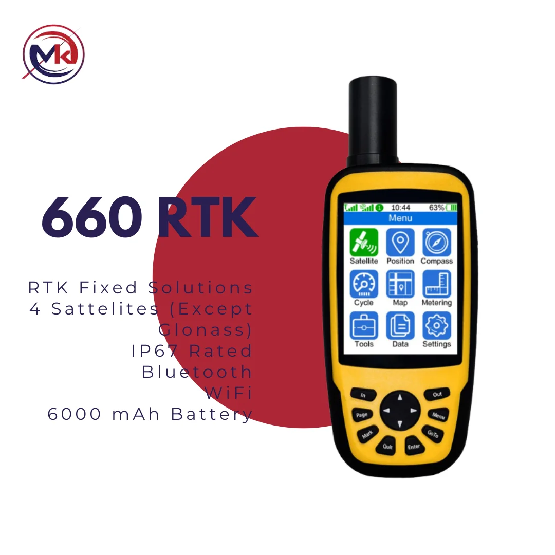 Premium High-Precision 660 RTK Portable GNSS RTK Rover with Long-Lasting 6000mAh Battery and Centimeter-Level Accuracy