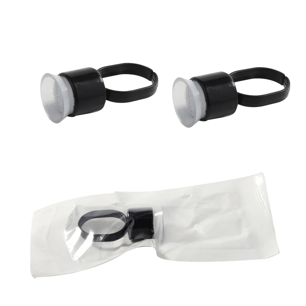 

50 шт., профессиональные чашки с пигментными чернилами, кольца, прочные инструменты для наращивания ресниц, клей для микроблейдинга, чернила, держатель губки для пигмента