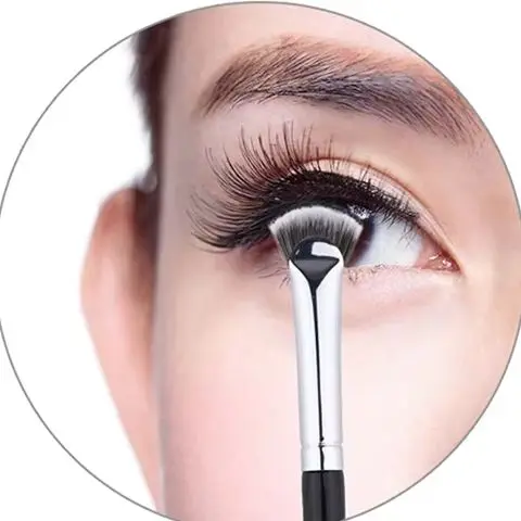 1PCS Professionele waaiervormige wimperborstel Zacht Geen verlies Schoonheid Wimper Make-up Kwasten Mascara Markeerstift Poeder Smudge Tool