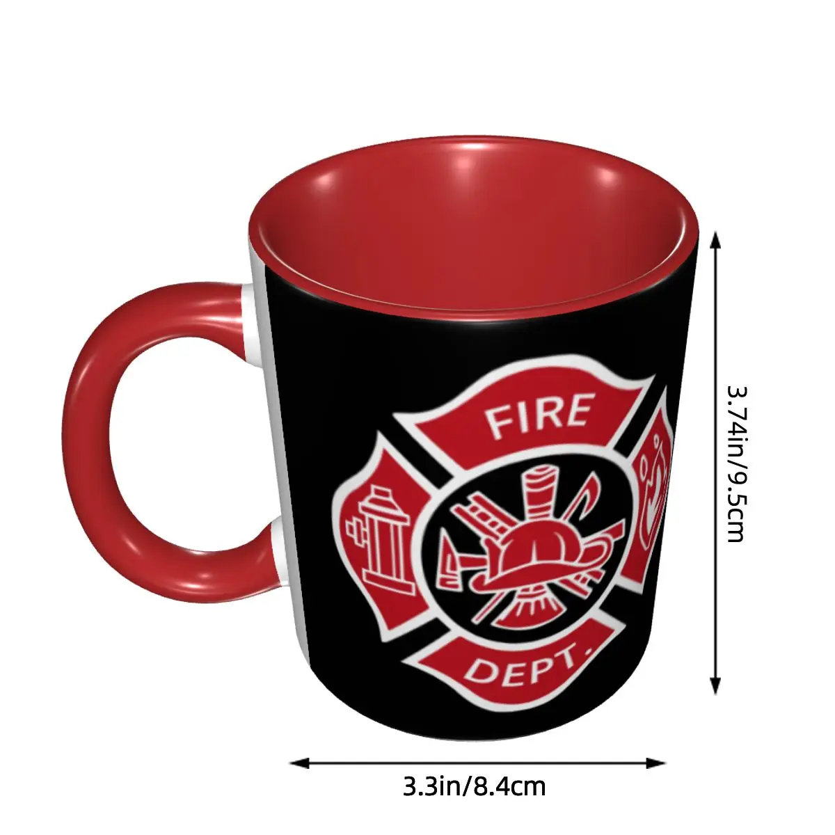 Firefighter Fireman Fire Dept Rescue Uniform Coffee Mugs DIY Personalized Ceramic Tea Milk Mug