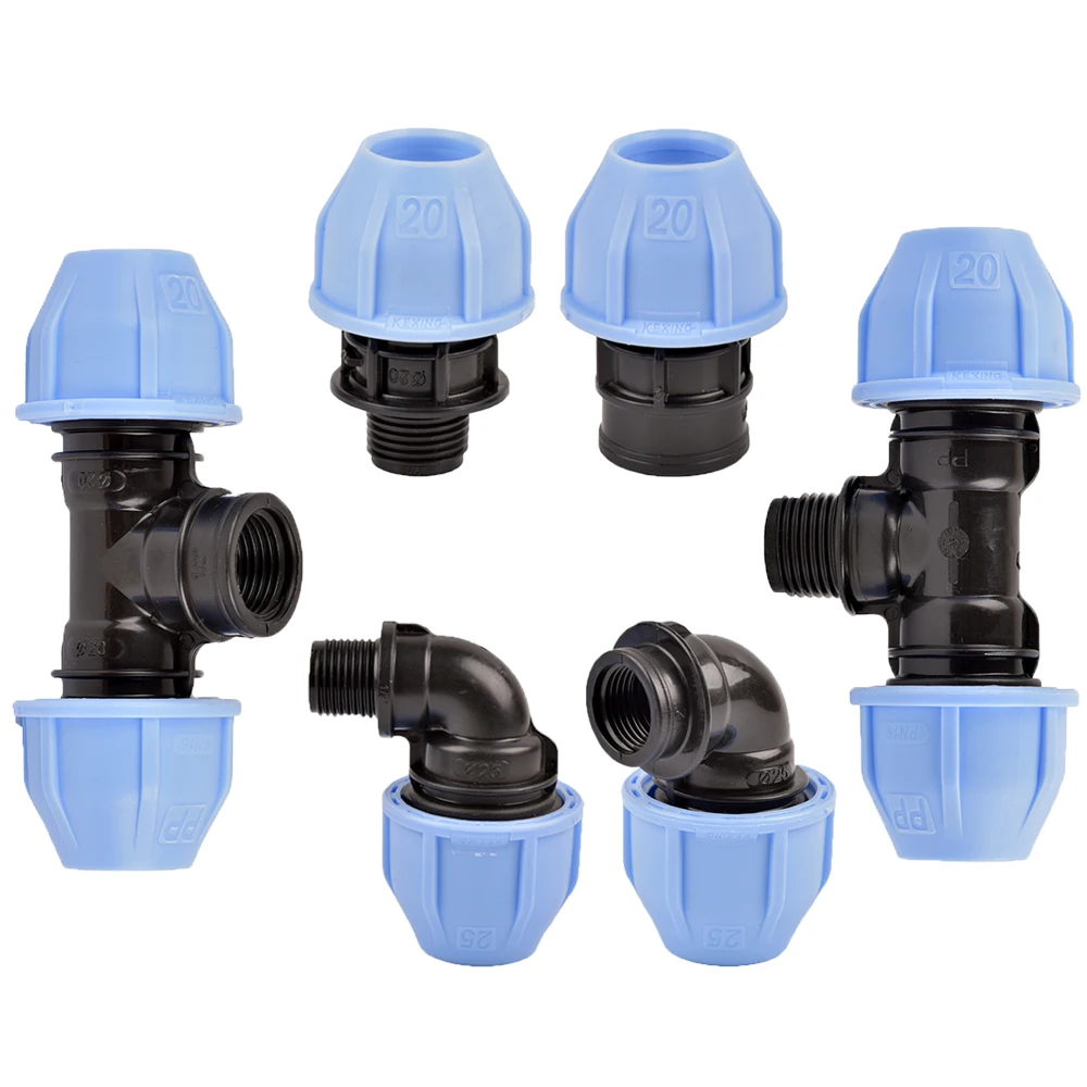 

20/25/32mm PE/PVC/PPR Pipe Quick Connector With Internal And External Threads 1/2 3/4 1 " Water Pipe Joint Plastic Fittings