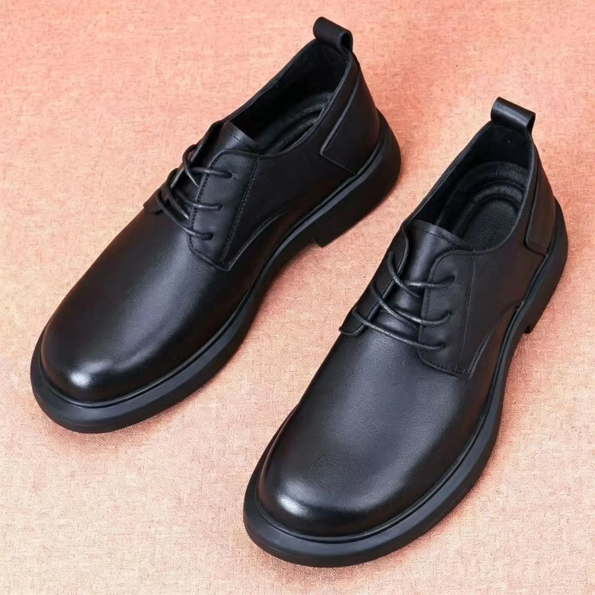 Herren Business Casual Atmungsaktive Schuhe Frühling 2026 Neuer Stil Freizeit-Lederschuhe mit Erhöhter Innensohle im Britischen Stil – Detail 7