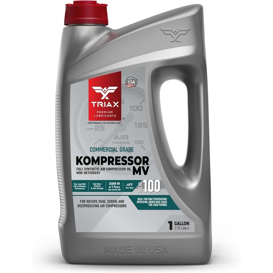 

Kompressor MV 100 SAE 30, полностью синтетическое многофункциональное масло для воздушных компрессоров для винтовых лопастных и возвратно-поступательных компрессоров в команде