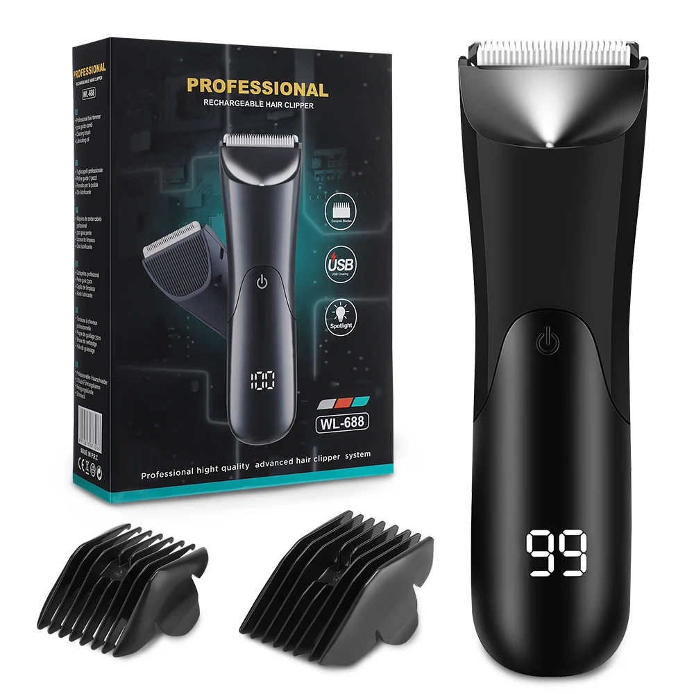 Men's Body Hair Trimmer Epilator Beard Shaver for Groin Chest Armpit Arms Legs - All-In-One Hair Removal Razor