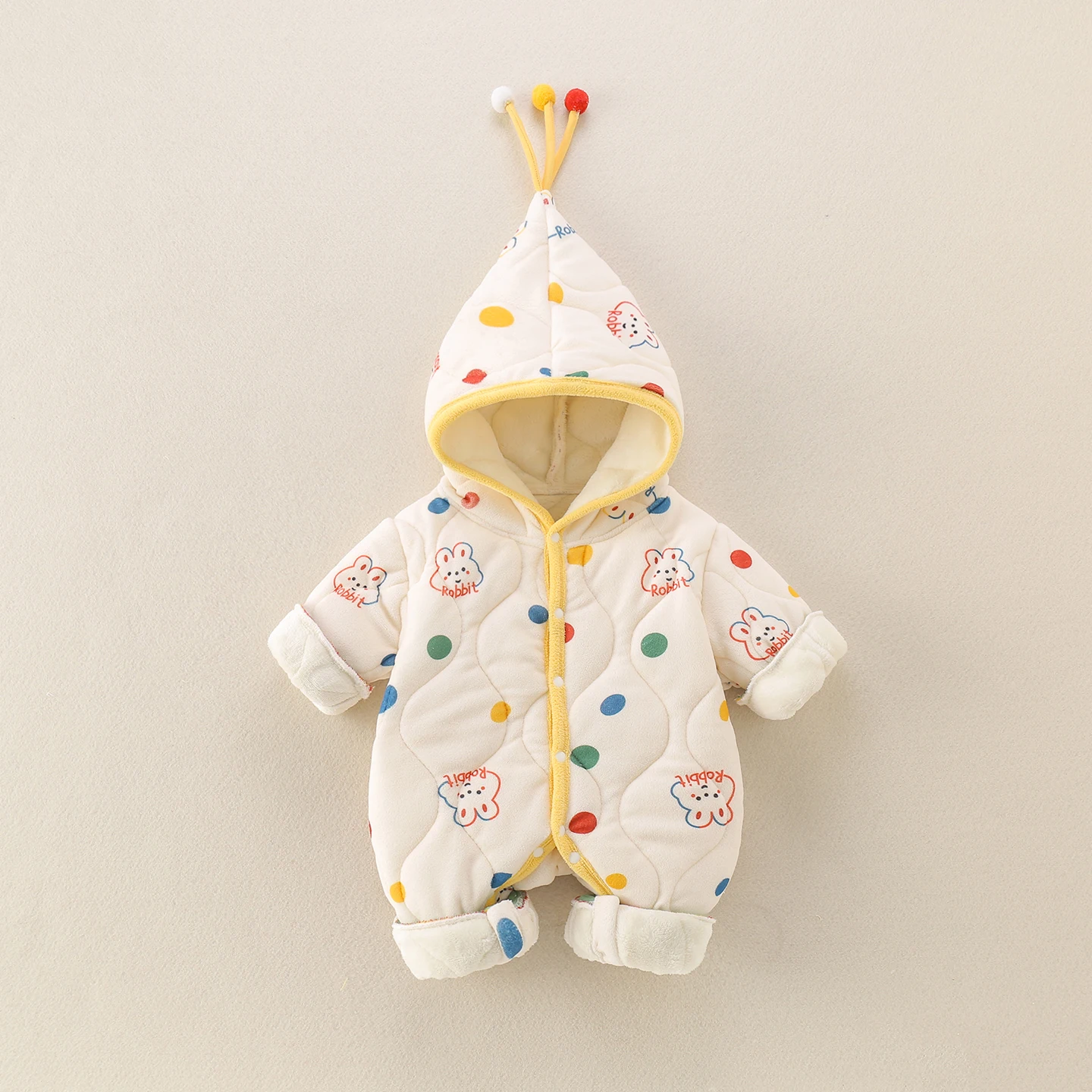 Thiened algodão rer terno para bebês roupa de inverno quente fce forrado ao ar livre conjunto ex longo sve redondo ne camiseta