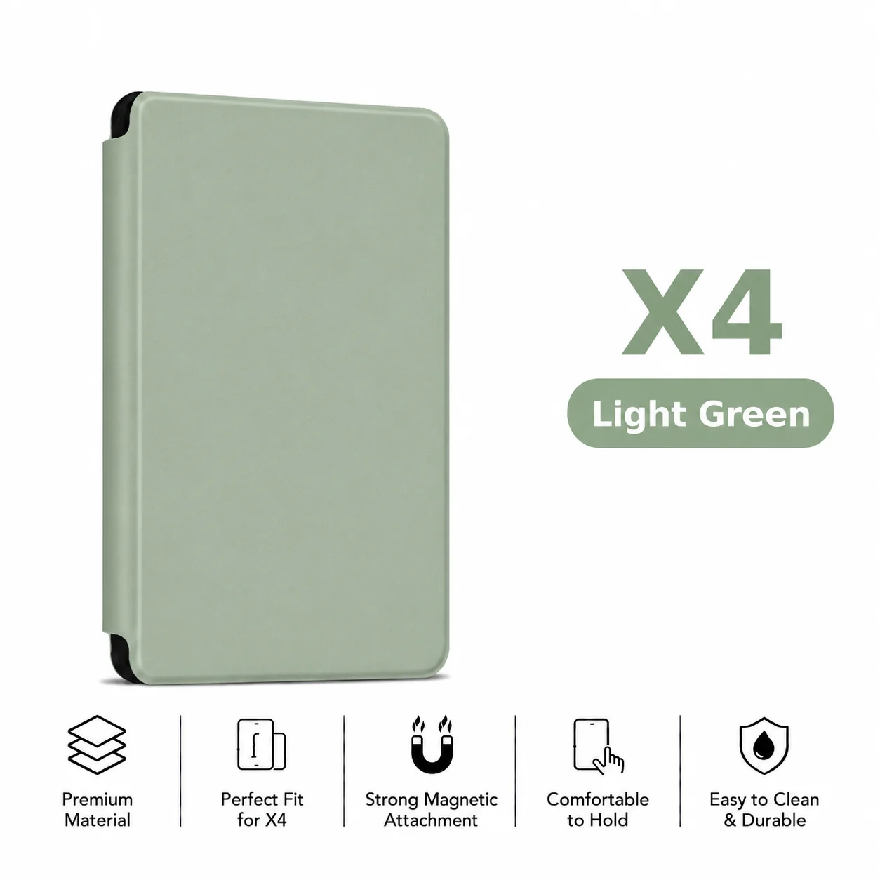 XTEINK magnetische hoes voor de X3, X4 Classic en X4 Pro e-reader: slanke, schokbestendige beschermhoes met een sterk magnetisch ontwerp, verkrijgbaar in verschillende kleuren.