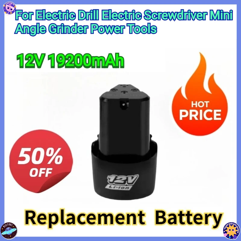 

New Replacement Rechargeable Battery 12V 19200mAh for Electric Drill Electric Screwdriver Mini Angle Grinder Power Tools