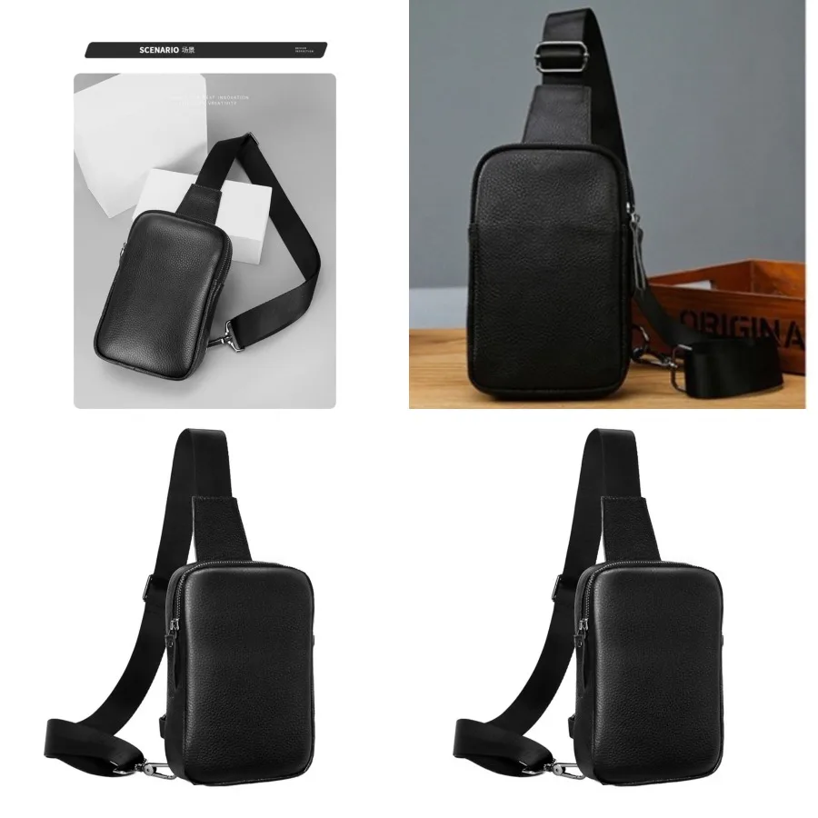 

【Новый стиль】Новая нагрудная сумка из натуральной кожи, мужской рюкзак, мини-нагрудная сумка, сумка для мобильного телефона, сумка через плечо, маленькая сумка, рюкзак.