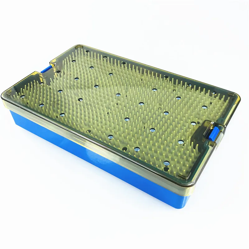 Silicone Sterilization Tray Case Double Layer Box Sterilization Tray Silicone Pad Eye Dental Surgical Instrument