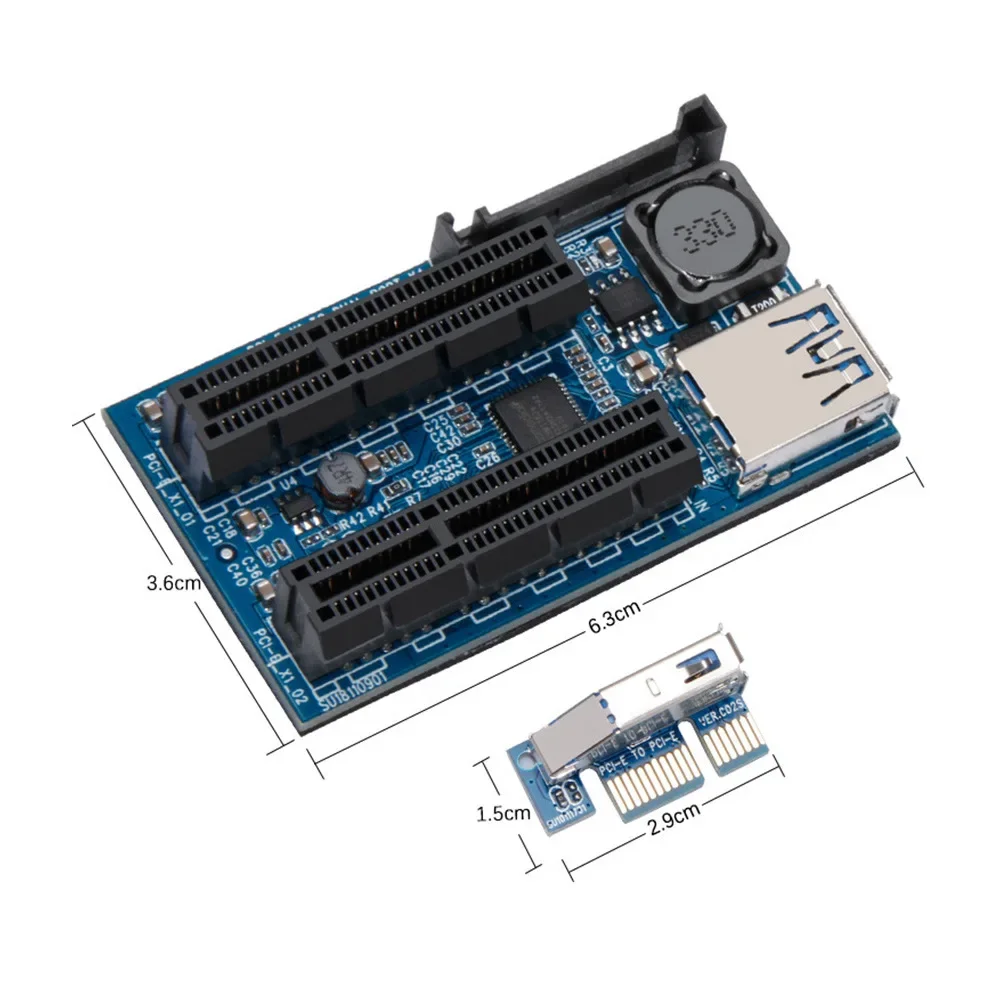 Cavo di prolunga pci-e 1X a PCIe cavo adattatore 4X a doppia porta scheda di espansione pci-e cavo di prolunga a doppia interfaccia