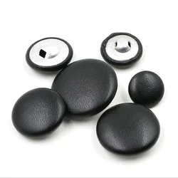 Leather Covered Buttons for Clothes Decoration, Sweater Buckle, Coat Button, DIY Clothing Accessories, P33