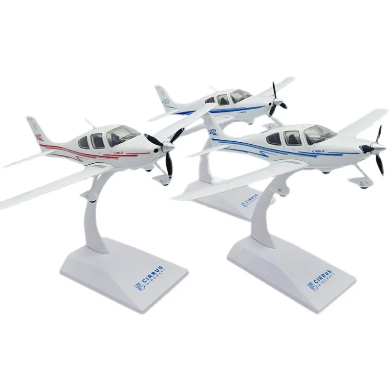 

1:48 Scale Model SR20 SR22 Visual Cabin Static Display Business Aircraft With Propeller Stand Collection Airplane Toys For Fans