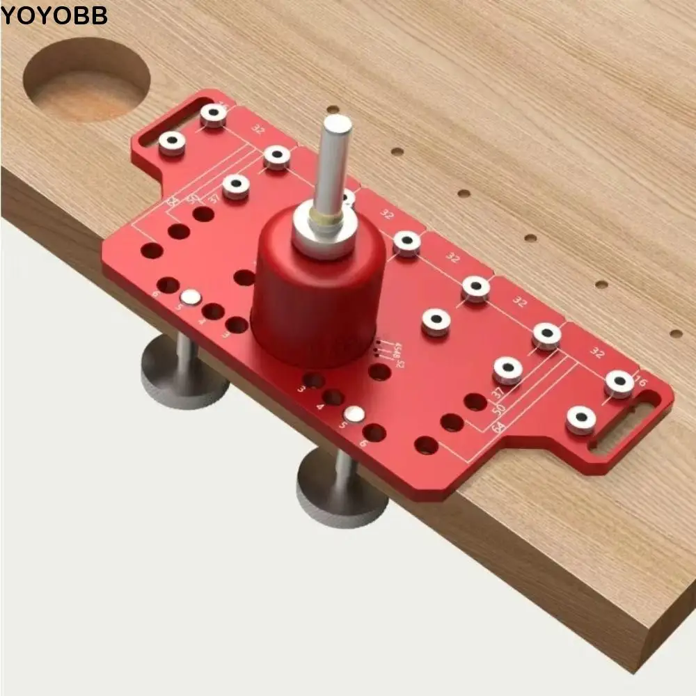 

Adjustable Drilling Depth Drilling Guide Template Accurate Positioning Precise 2-in-1 Door Handle Drilling Guide