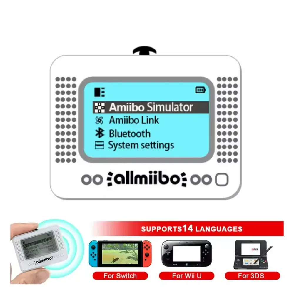 Voor Allmiibo Oplaadbare Intelligente Simulator Emulator Bluetooth-compatibele Universele Schrijver voor Schakelaar/Wiiu Gaming Accessoires
