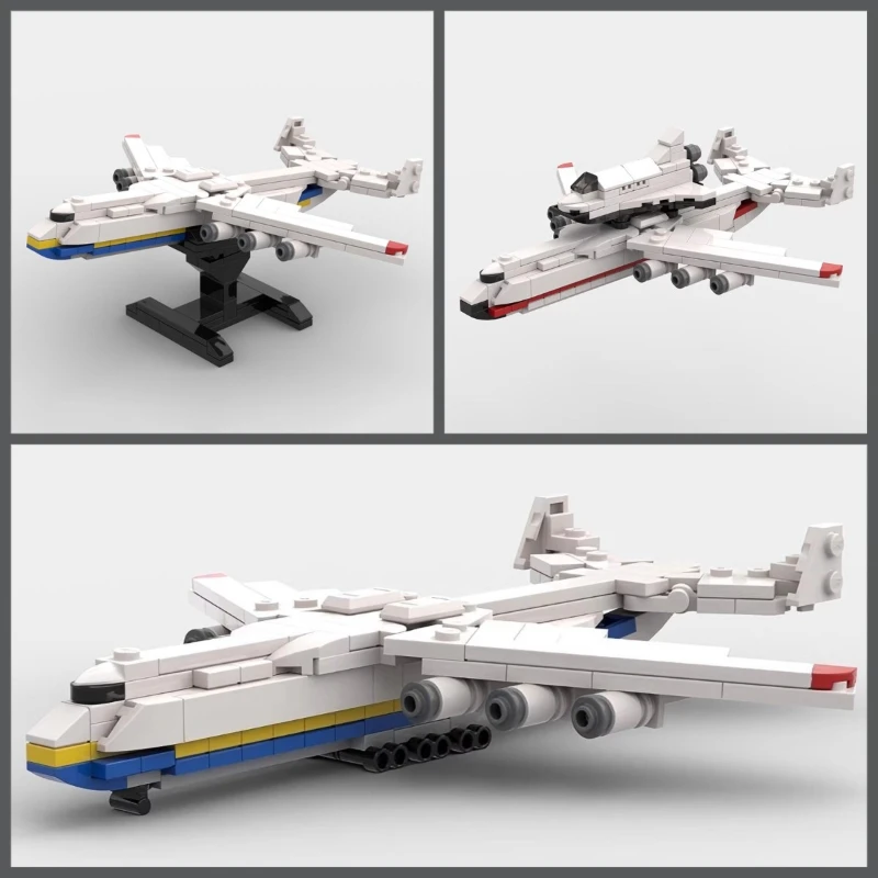 

MOC Airlines Military Combat Transport Aircraft Building Blocks AN-225 Airplane Model DIY Children's Assembly Toys Birthday Gift