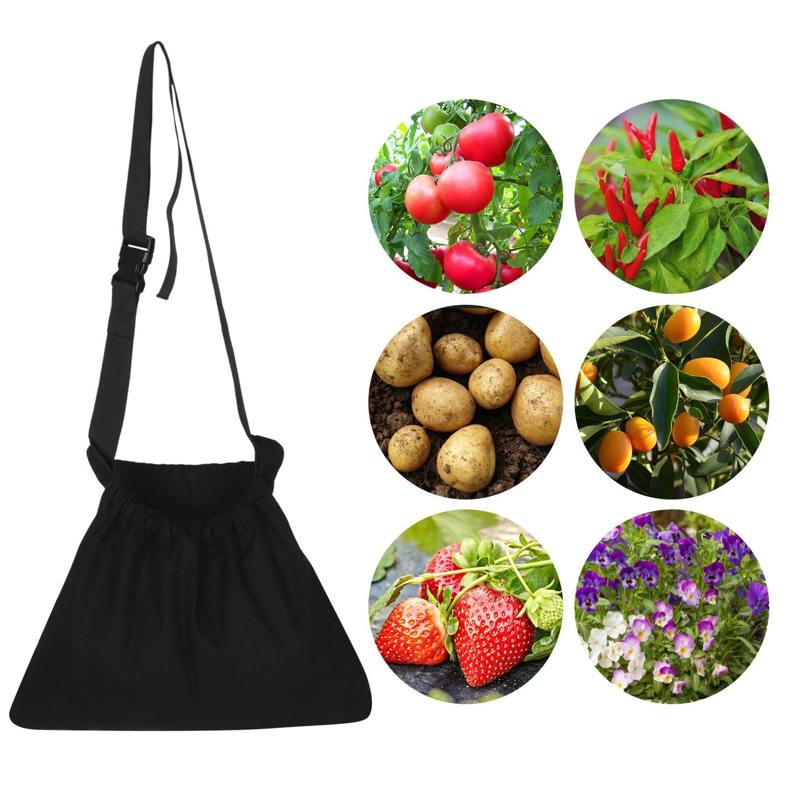 

Comfortable Wearable Picking Bag Harvesting Storage Pocket Apron For Mushroom Vegetable Gathering
