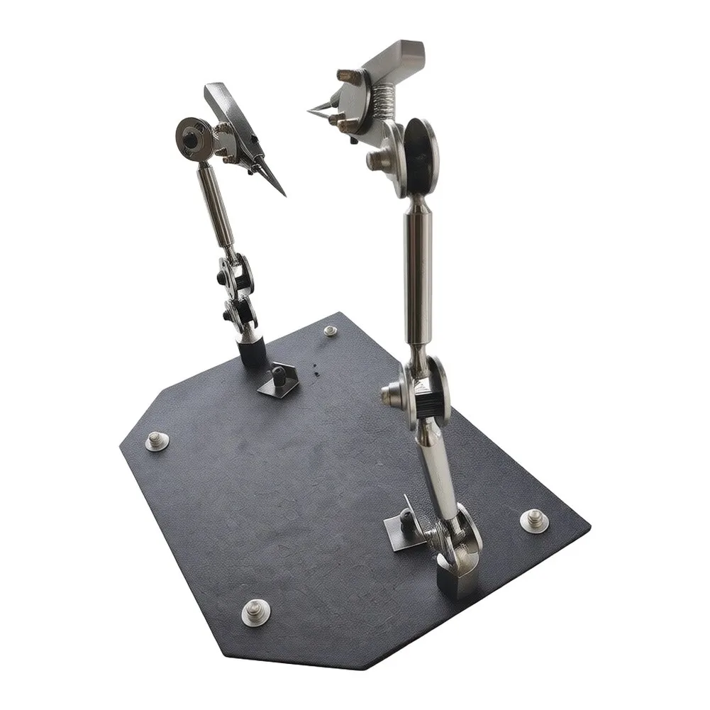 Soldering Third Hand Clamp Featuring Dual Flexible Metal Necks and Robust Serrated Clip Heads for Stable Small Part Positioning
