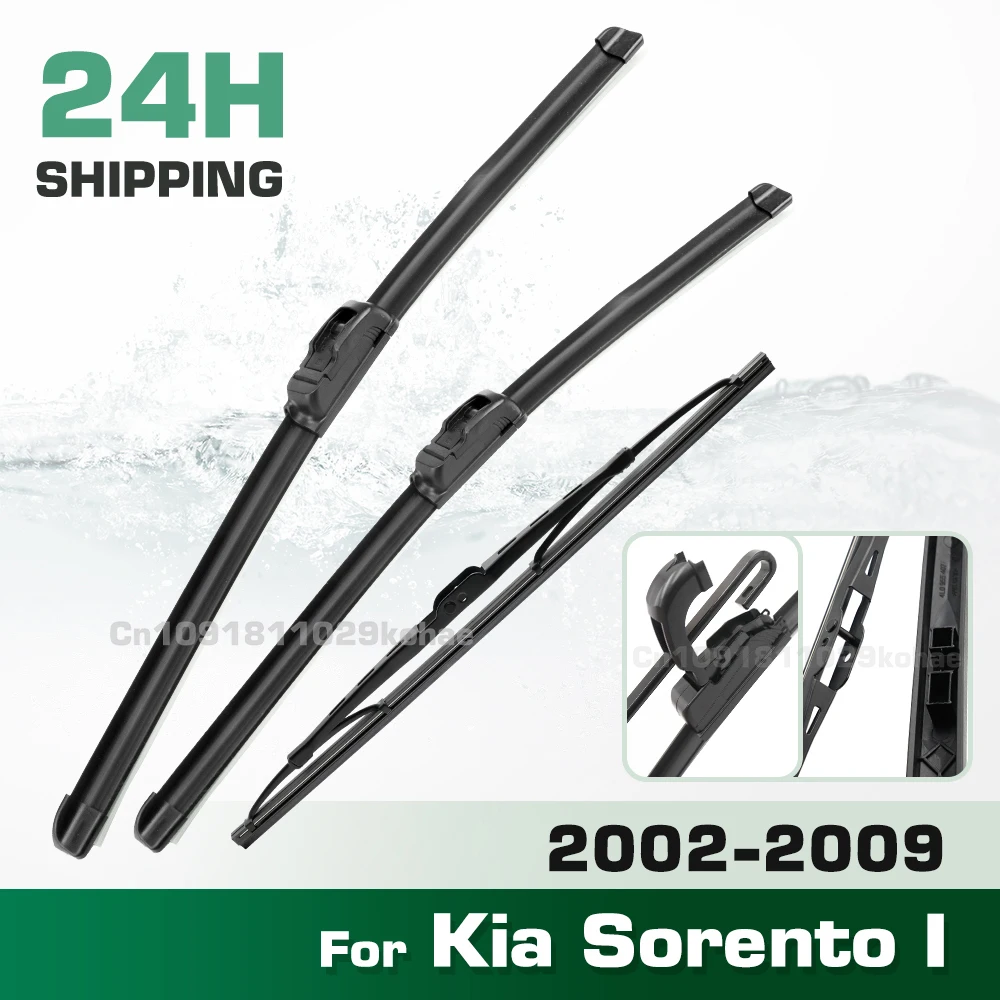

GREATROAD Wiper LHD&RHD Front & Rear Wiper Blades Set For Kia Sorento I 2002 - 2009 Windshield Windscreen Window Brushes