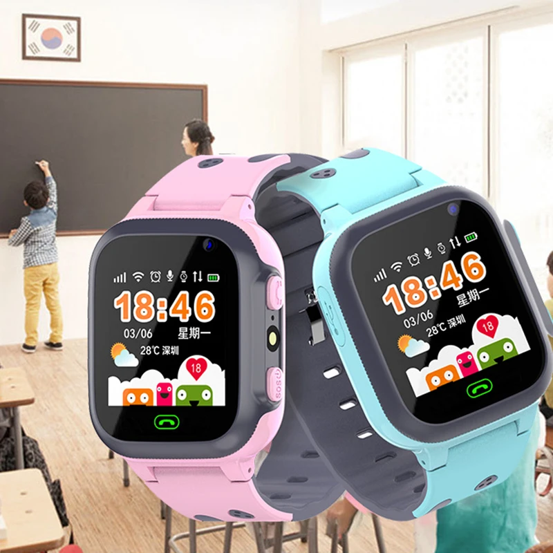 

Children'S Smart Watch SIM Card Call Phone Heart Rate SOS Photo Waterproof Camera LBS Location Tracker Gift IOS Android