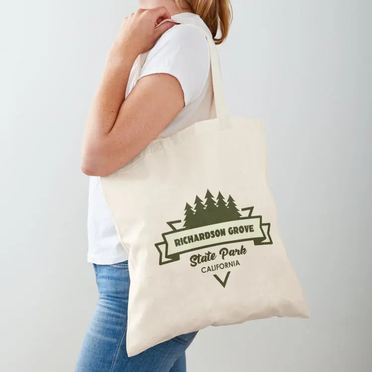 Richardson Grove State Park California Trees And Ribbon Tote Bag Big bag women Handbags women Canvas shoulder bag Candy bags