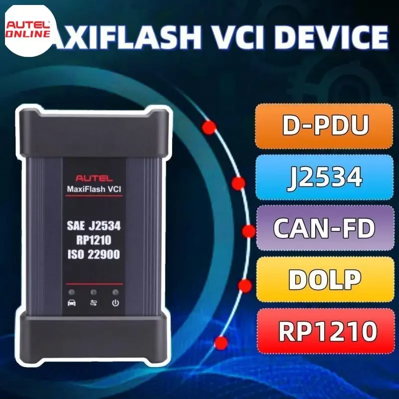 Autel-VCI MaxiFlash VCI Dongle J2534 ECU programmeur, fonctionne avec OEM Automaker GM Techline logiciel reprogrammation et Scanner Autel