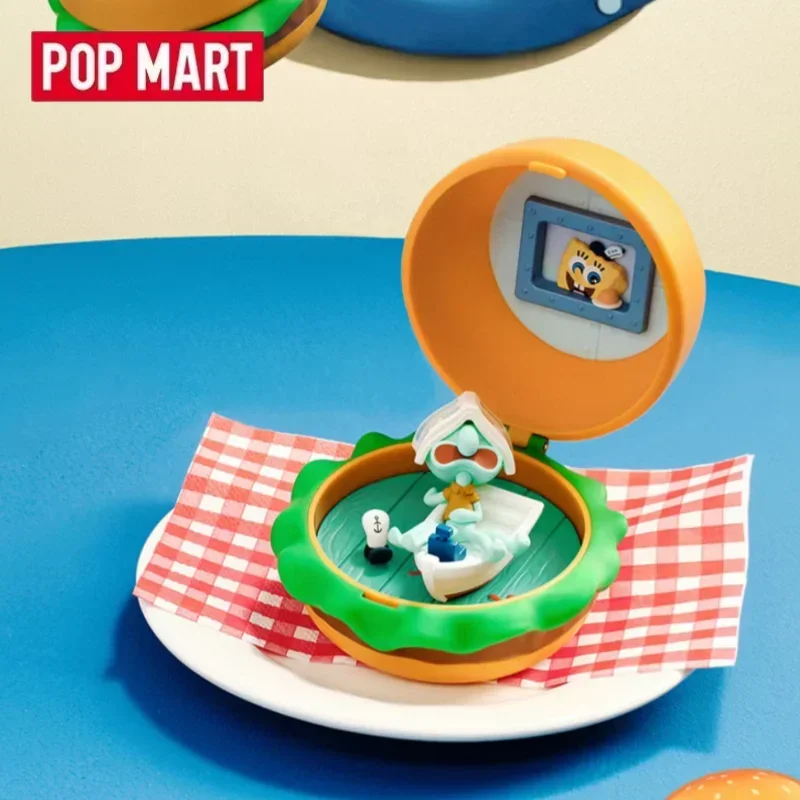 POP MART SpongeBob Krabby Patty Bestsellers Series Blind Box Original Toys Guess Bag Mystery Box Doll Anime Figure Ornament view 2