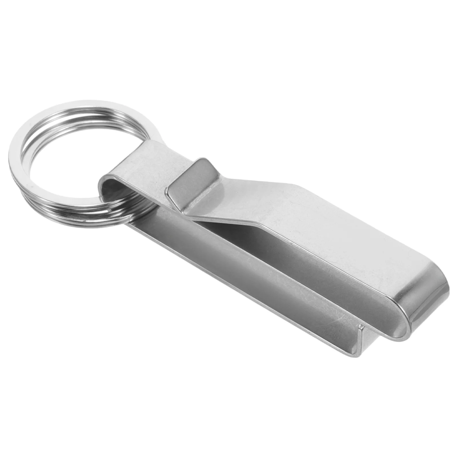 سلسلة مفاتيح من الفولاذ المقاوم للصدأ للرجال، مشبك حزام، حامل مفاتيح معدني قوي مع لمسة نهائية ناعمة للاستخدام اليومي والهدايا