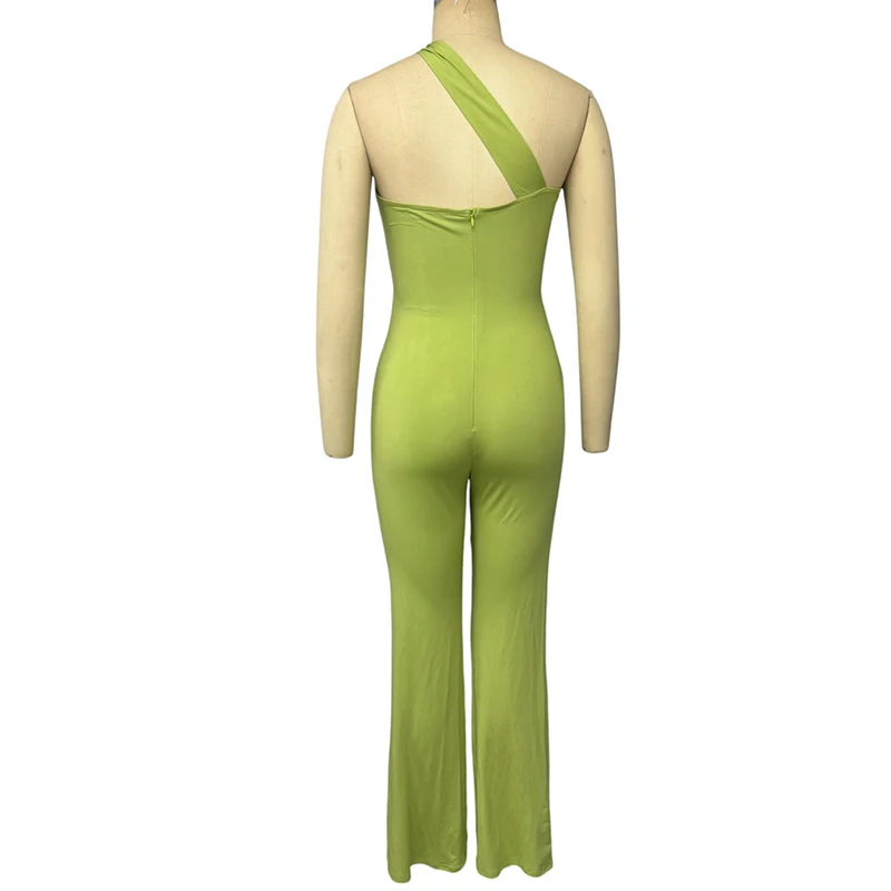 Wefads Women's Summer Clothes Jumpsuit Sexy Fashion Solid Sleeveless Irregular Hollow Out Backless Nipped Waist Slim Rompers