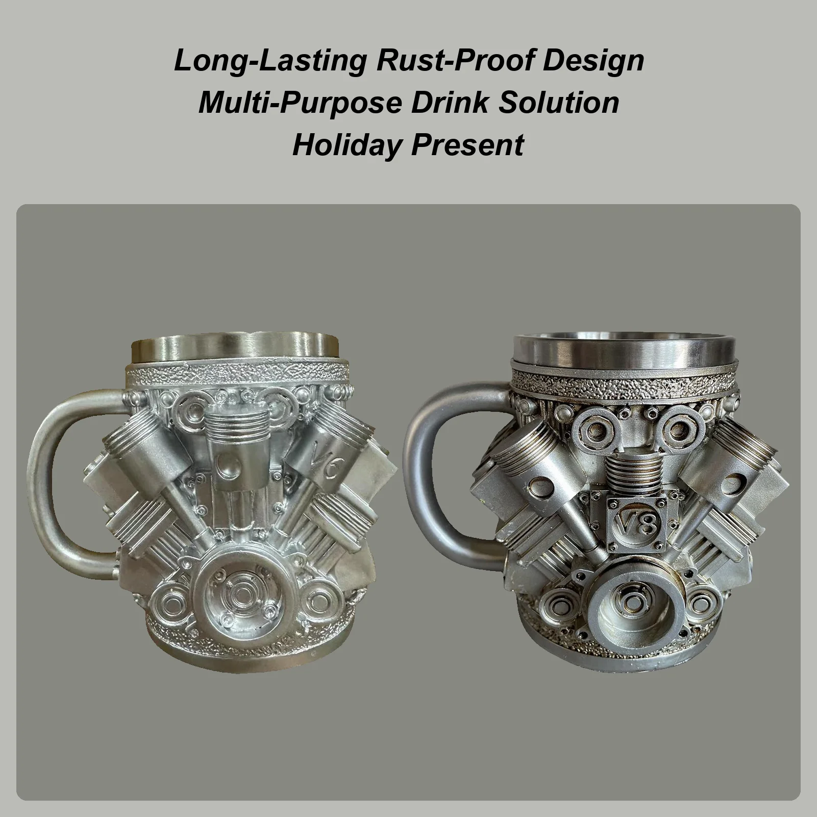 

Insulated Coffee Cup Engine-Shaped Design Travel Mugs Insulated For Hot And Cold Large Capacity Drinking Cup For Beer Water Hot