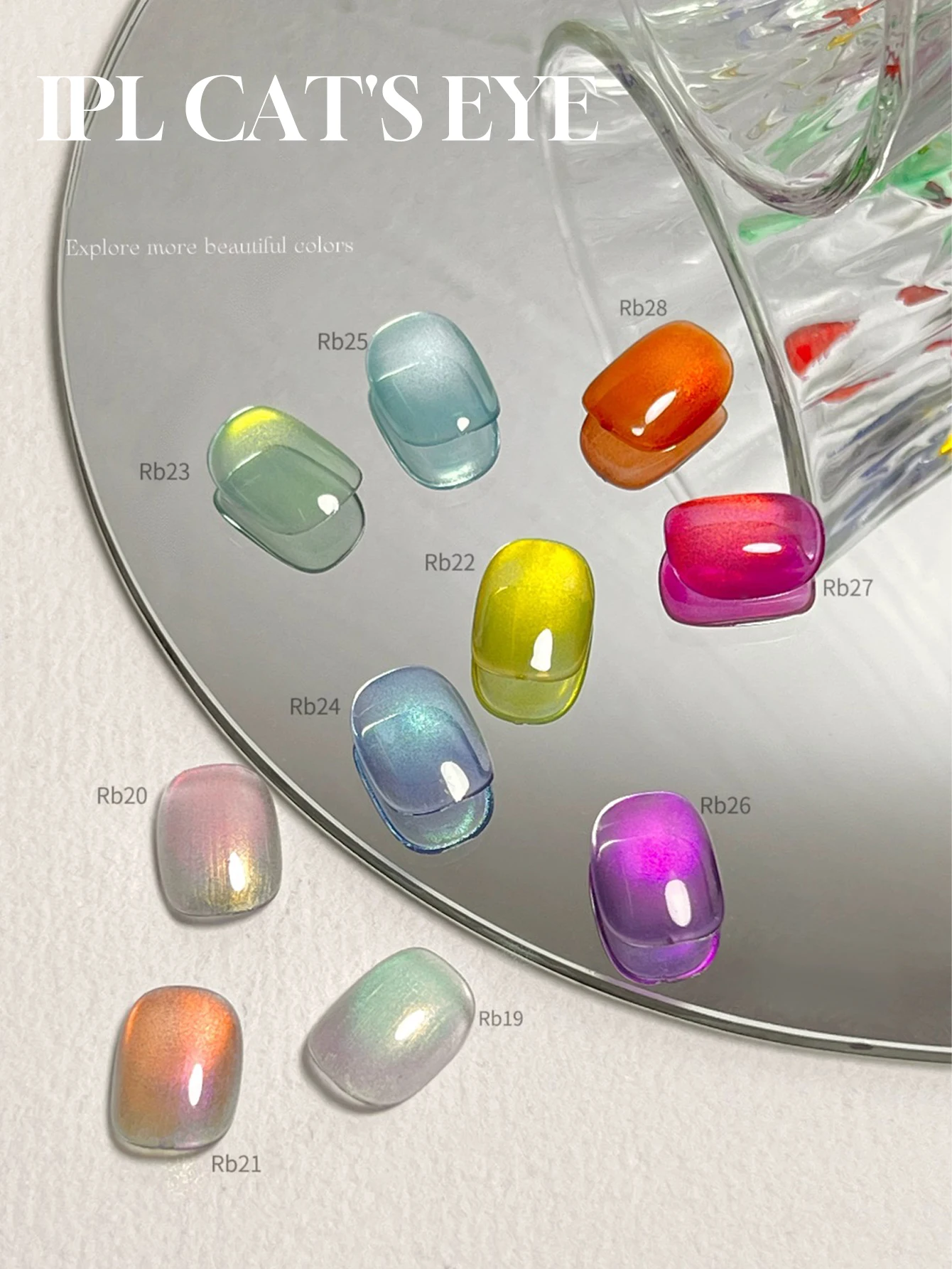 2026  Autumn Winter New Nail Salon Glitter Shiny Multicolor Blue Green Purple Platinum Cat Eye Gel Nail Polish
