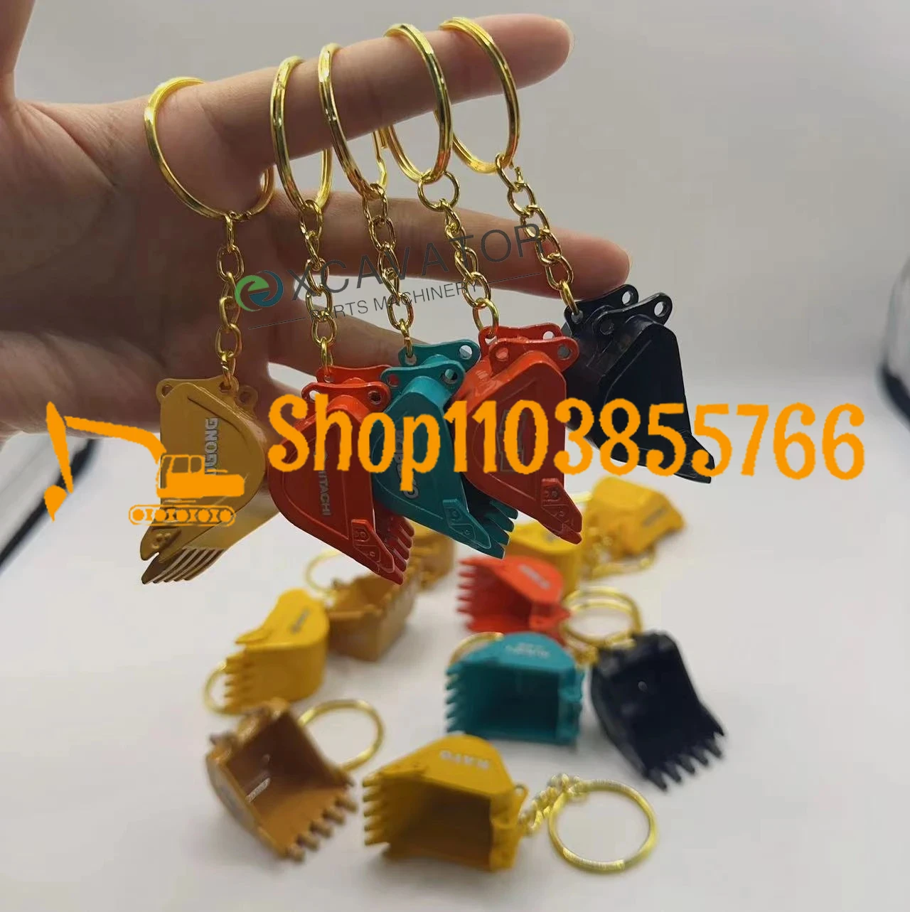 Excavator Pendant Key Chain for Komatsu Sany XCMG KOBELCO DOOOSAN HiItachi Liugong John Deer Bobcat Kubota KATO Takeuchi