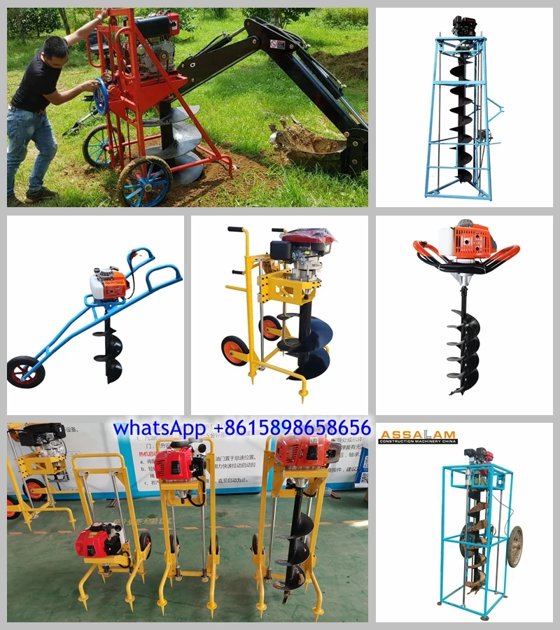 Earth Driller Machine Post Hole Digger 420cc 15hp Gasoline Earth Auger for Sale