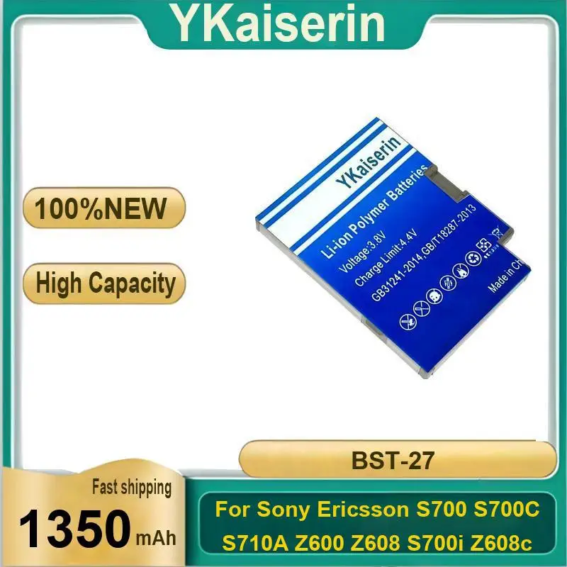 

Mobile Phone Battery Replaceable For Sony Ericsson S700 S700C S710A Z600 Z608 S700i Z608c 1350Mah Reliable Power Bst-27