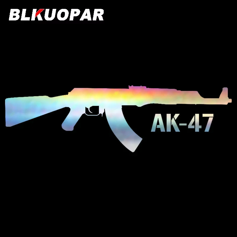 

BLKUOPAR AK-47 Cartoon Gun Car Sticker Creative Waterproof Decal Occlusion Scratch Motorcycle Windows Bumper Car Accessories