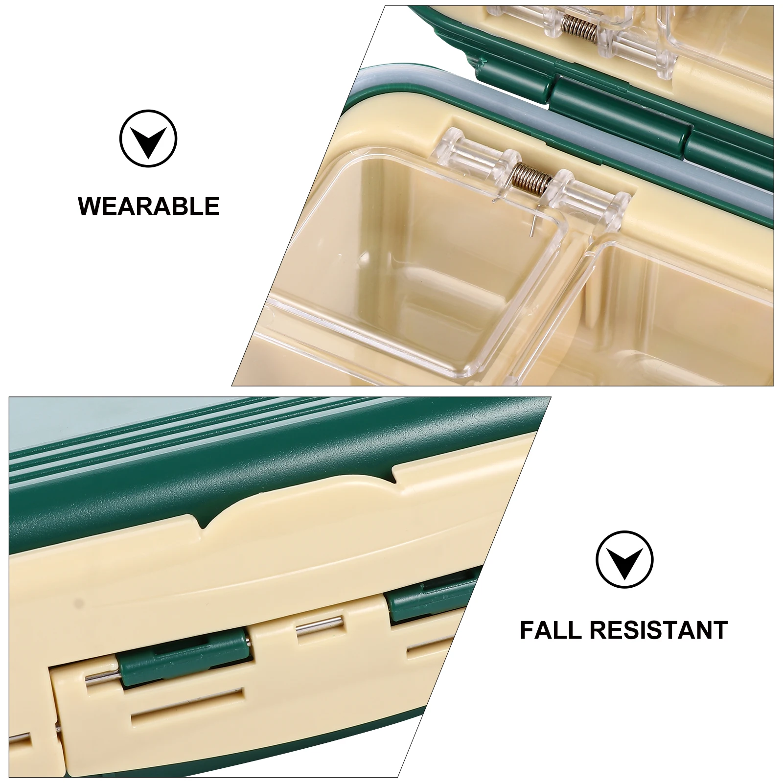 

Waterproof Fishing 16 Compartment Storage Case for Lures Hooks Baits PP Material Large Capacity Double Side