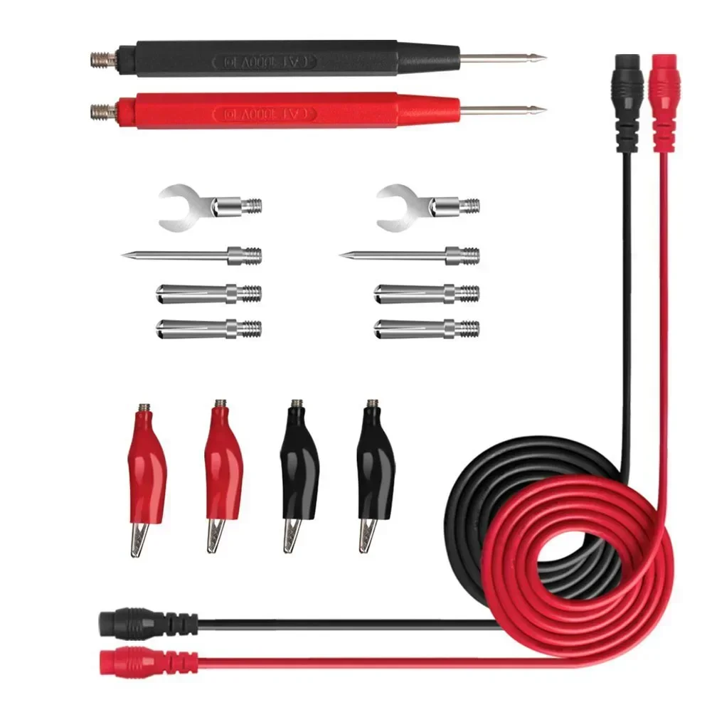 Comprehensive Multimeter Testing Kit with Replaceable Clips and Interchangeable Probes for Precision