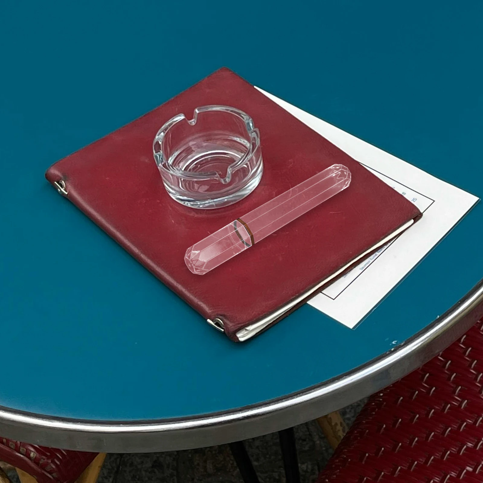 

2pcs Portable Transparent Cigar Humidor Tube Airtight Seal Storage Holder For Travel Lightweight Humidity Control Durable Single