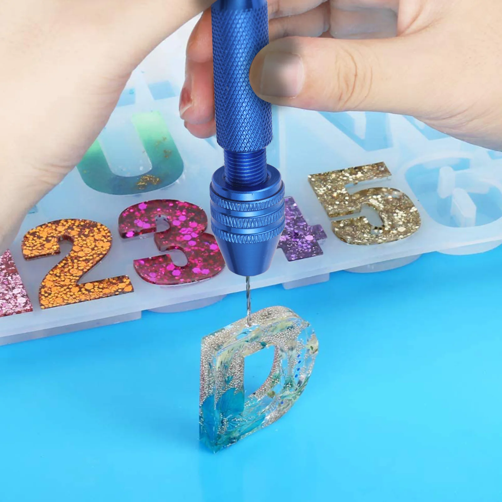 76Pcs Hand Drill Set Mini Rotary Tool Precision Pin Vise for Woodworking Electronic Assembling Manual Work Drilling