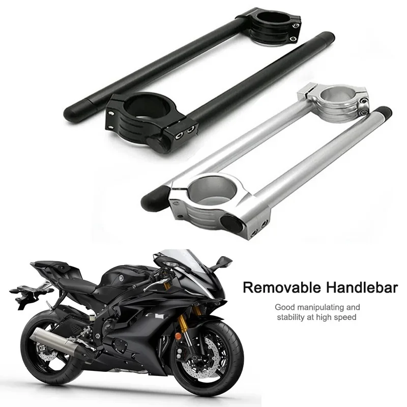 CNC Adjustable Clip On Handlebar Cafe Racer Motorcycle Racing Fork Handle Bars, Fit Multiple Sizes 31/32/33/35/36/37/39/41/43MM
