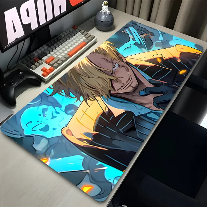 Mouse Pad Rubber Edge locking mousepads Game play mats notebook computer Pad table mat PC carpet O-ONE PIECES S-Sanji Mousepad