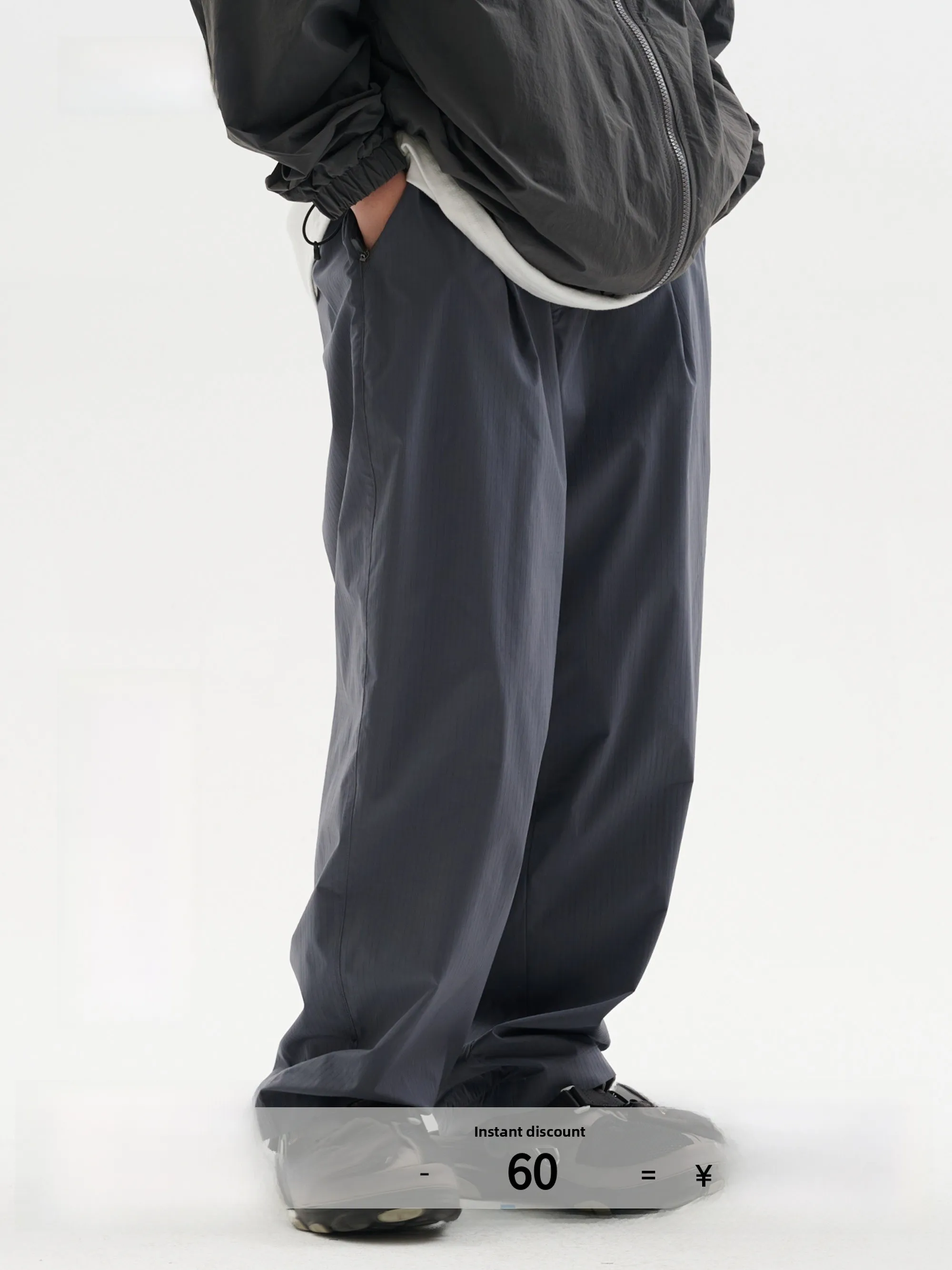 

BUTILL Quick Dry Lightweight Outdoor Casual Pants Men's Summer Loose Fit mid Waist Long Trousers Retro Japanese Style Commuting