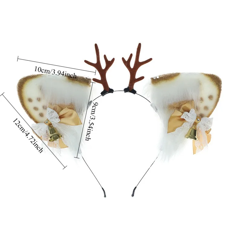 Holiday Celebration Novelty Party Headwear Ladies Dress Up Headwear Christmas Simulation Beast Ear Headband