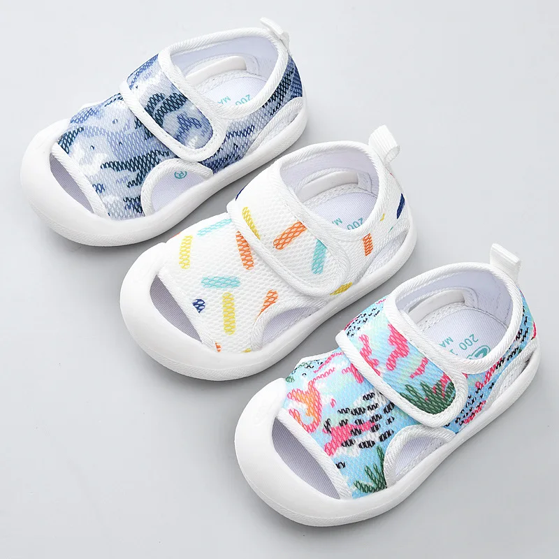 Sandalias Baby Sandals 2024New Summer Baby Shoe 0-2Year Old Non Slip Walking Shoe Soft Sole Sandals for Girls Kids Shoeбосоножки