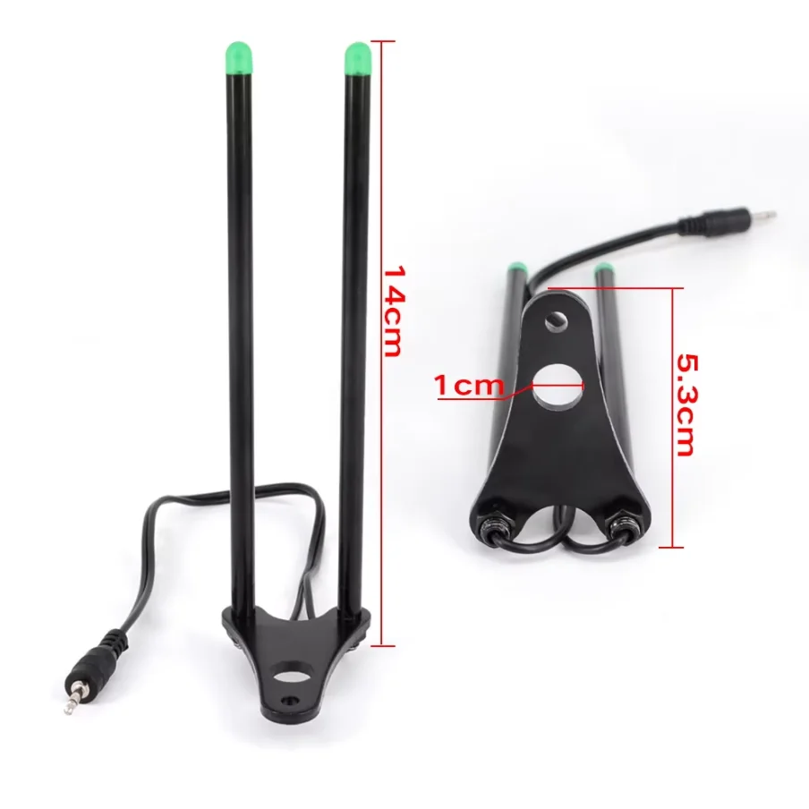 Hirisi Carp Fishing Snag Ear Bar for Bite Alarms 4Color LED Light Indicator Quick Installation Carp Angling Bite Alarm Accessory